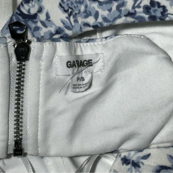 Garage Blue Floral Open-Back Corset – Small - Picture 5 of 5